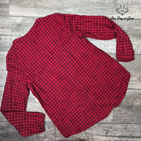 St. John's Bay Button Up Long Sleeve Flannel Shirt Size S - Picture 5 of 5